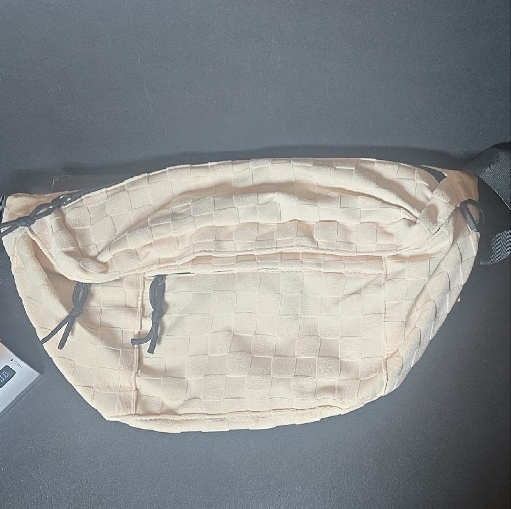 Cream Textured Backpack